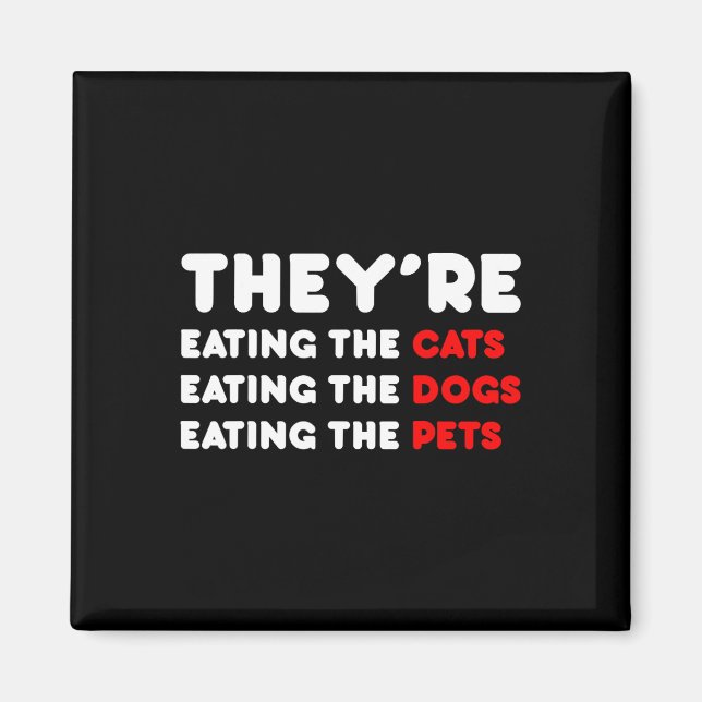 Aimant Ils mangent les chiens - Ils mangent les chats (Devant)