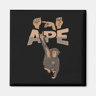 Aimant Ily Ape Langue Des Signes Hand Gesture Sourds Pert