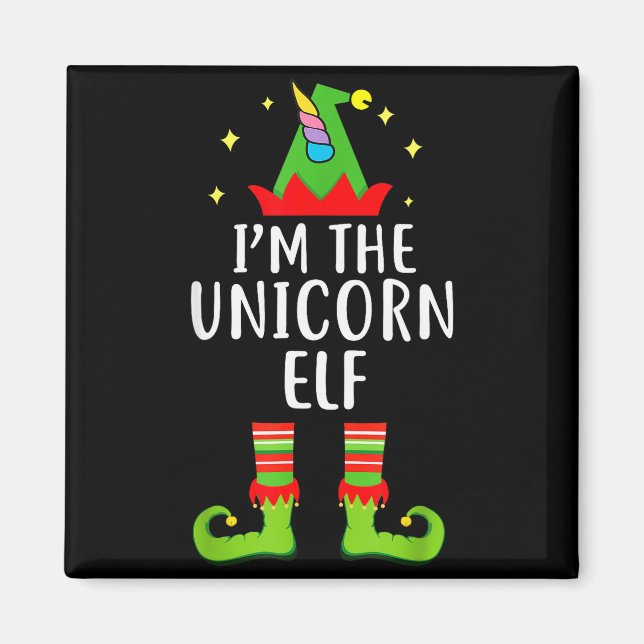 Aimant I'm The Unicorn Elf Matching Family Group Christma (Devant)