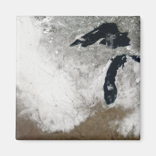 Aimant Image couleur véritable de la neige (Devant)