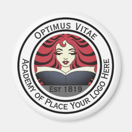 Aimant Image De Votre Logo D'Entreprise Arrondi Ici Marqu