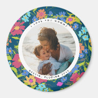 Image ronde Joli cadre Fleur sauvage avec texte