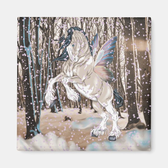 Aimant Imaginaire Clydesdale Horse Fairy (Devant)
