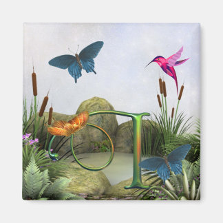 Aimant Imaginaire magnétique monogramme papillon I