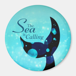 Aimant Imaginaire Sea Green Bokeh Whale Tail Citation 