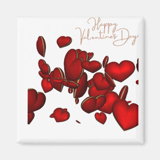 Aimant Imán 🧲 Cuadrado Happy Valentine’s Day