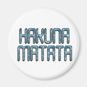 Aimant Impression d'art 3D Hakuna Matata