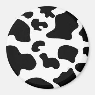 Aimant Impression de vache noire et blanche