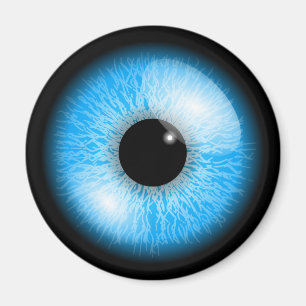 Aimant Impression réaliste de globe oculaire bleu effraya