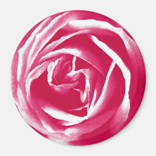 Aimant Impression rose en satin rose