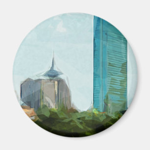 Aimant Impressionnisme Abstrait de Boston Skyline