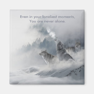 Aimant Imprimer Loup de neige