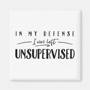 Aimant In My Defense I Was Left Unsupervised Typography