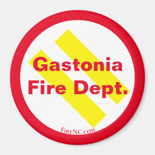Aimant Incendie de Gastonia Dept. Rouge/Jaune/Blanc