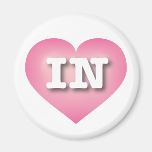 Aimant Indiana Pink Fade Heart - I love IN