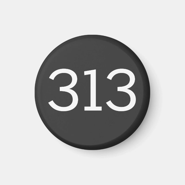 Aimant Indicatif régional 313 (Détroit) (Devant)