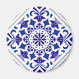 Aimant Indigo Azulejos Portuguese Blue and white tiles