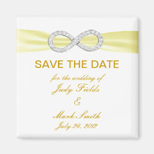 Aimant Infinité Diamant Jaune Enregistrer L'Aimant Date