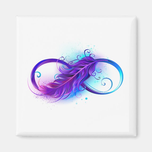 Aimant Infinity with purple feather (Devant)
