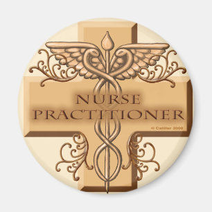 Aimant Infirmier praticien Cross Caduceus