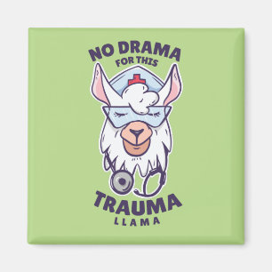 Aimant Infirmière aime lama