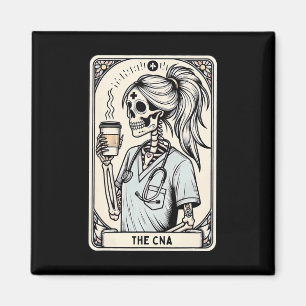 Aimant Infirmière certifiée Istant Tarot Card Skeleton Cn