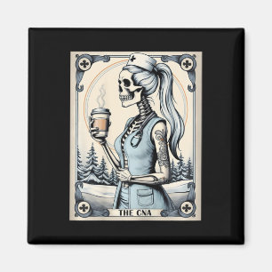 Aimant Infirmière certifiée Istant Tarot Card Skeleton Cn