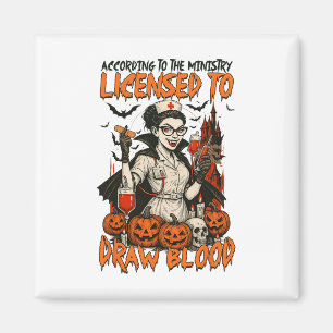 Aimant Infirmière De Saison Éffrayante Des Vibes D'Hallow