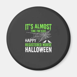 Aimant Infirmière diplômée Halloween Toile d'araignée et 