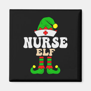 Aimant Infirmière Elf Xmas Famille Correspondante Groupe 