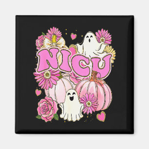 Aimant Infirmière en néonatologie Halloween Rose Fleur Po