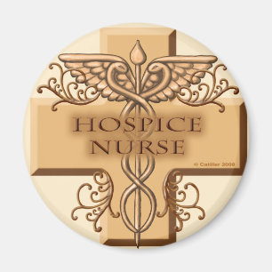 Aimant Infirmière hospitalière Cross Caduceus