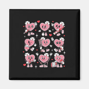 Aimant Infirmière Saint-Valentin Cœur de bonbon Er Icu Ni