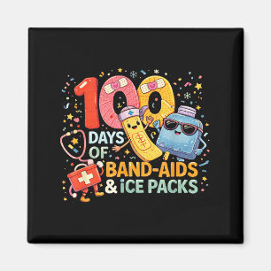 Aimant Infirmière scolaire 100 jours bandages poches de g