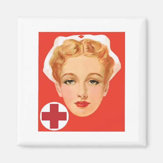 Aimant Infirmière vintage (Devant)