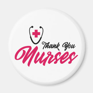 Aimant Infirmières Mercis | Rose