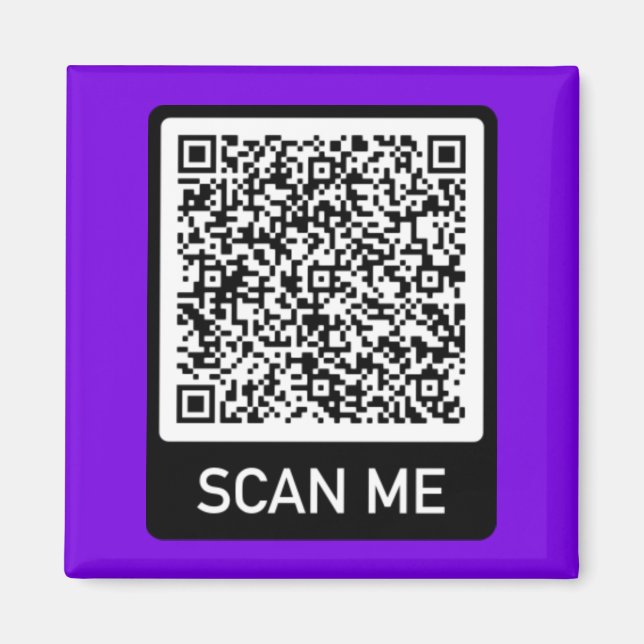 Aimant Informations d'analyse de code QR personnalisées C (Devant)