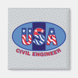 Aimant Ingénieur civil patriotique
