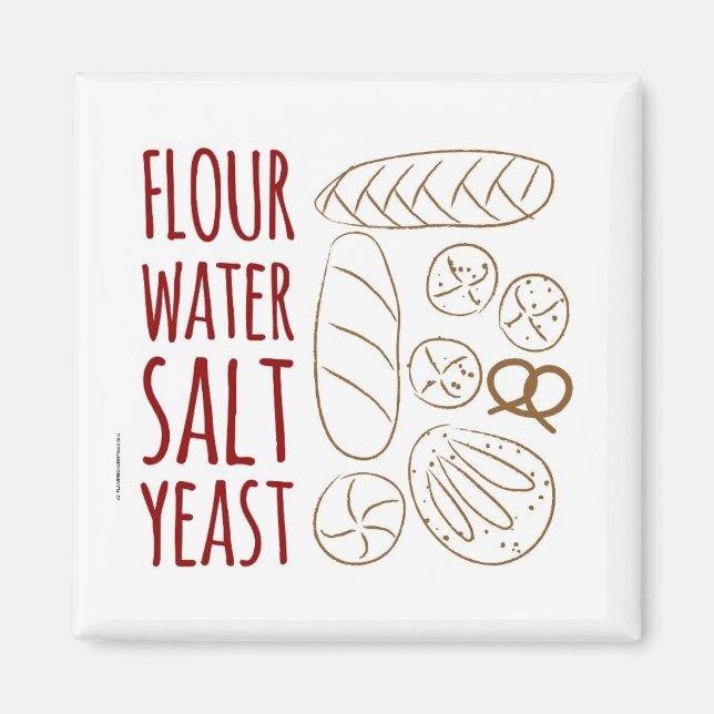 Aimant Ingrédients de pain Cuisson (Devant)