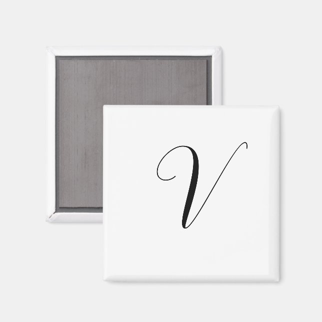 Aimant Initiale de monogramme personnalisé script (Recto/Verso)