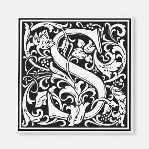 Aimant Initiale décorative "S" de lettre