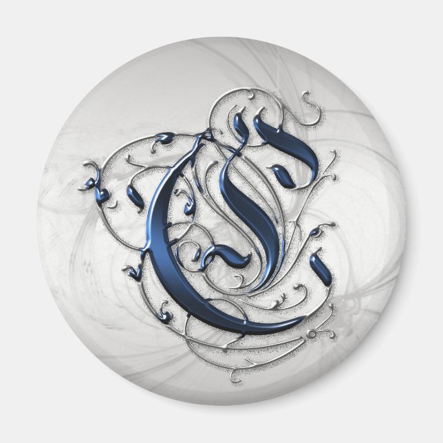 Aimant Initiale vintage C (Devant)