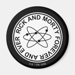 Aimant Insigne atomique Rick et Morty pour toujours et ja