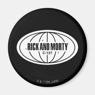 Aimant Insigne de cote Retro Rick et Morty C-137