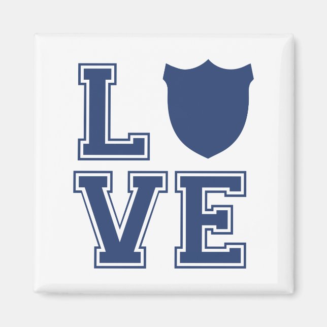 Aimant Insigne de policier - L O V E (Devant)