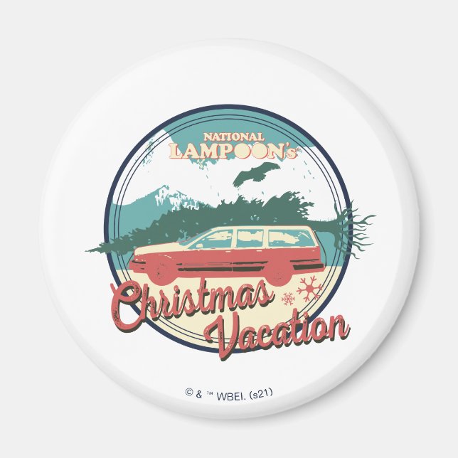 Aimant Insigne de vacances de Noël de la Lampe nationale (Devant)