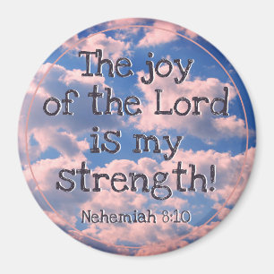Aimant Inspiration Bible Verse Pastel Nuages Personnalisé