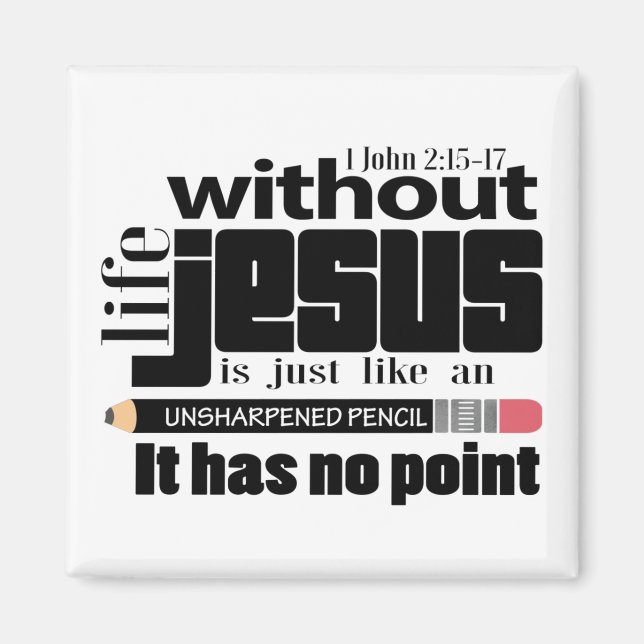 Aimant Inspiration Christian Jesus Citation Bible Verse (Devant)