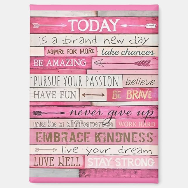 Aimant inspirationnel et motivationnel de Words (Recto)