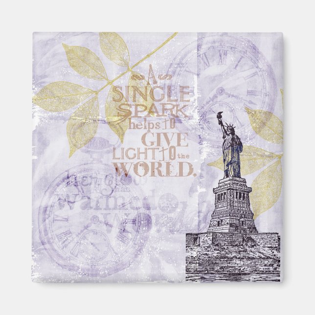 Aimant Inspiré New York Liberty (Devant)